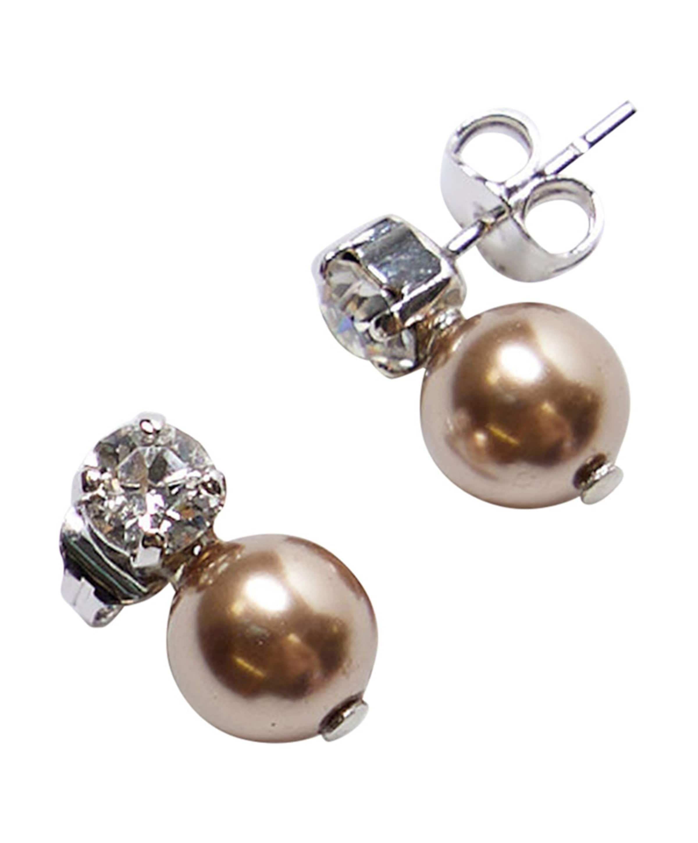 Dames oorbellen beige