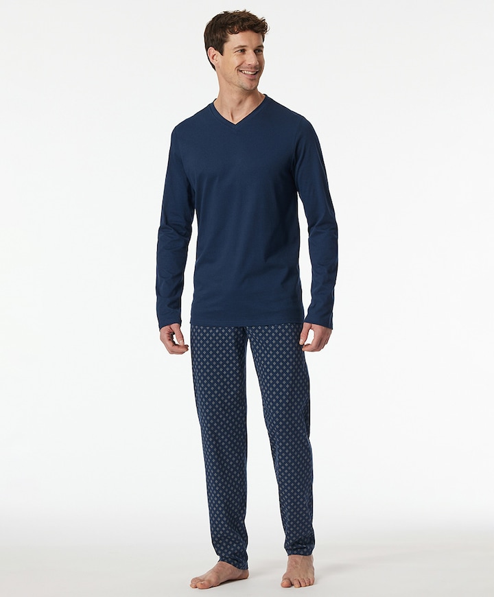 Heren pyjamaset blauw