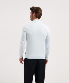 Heren trui met rits blauw