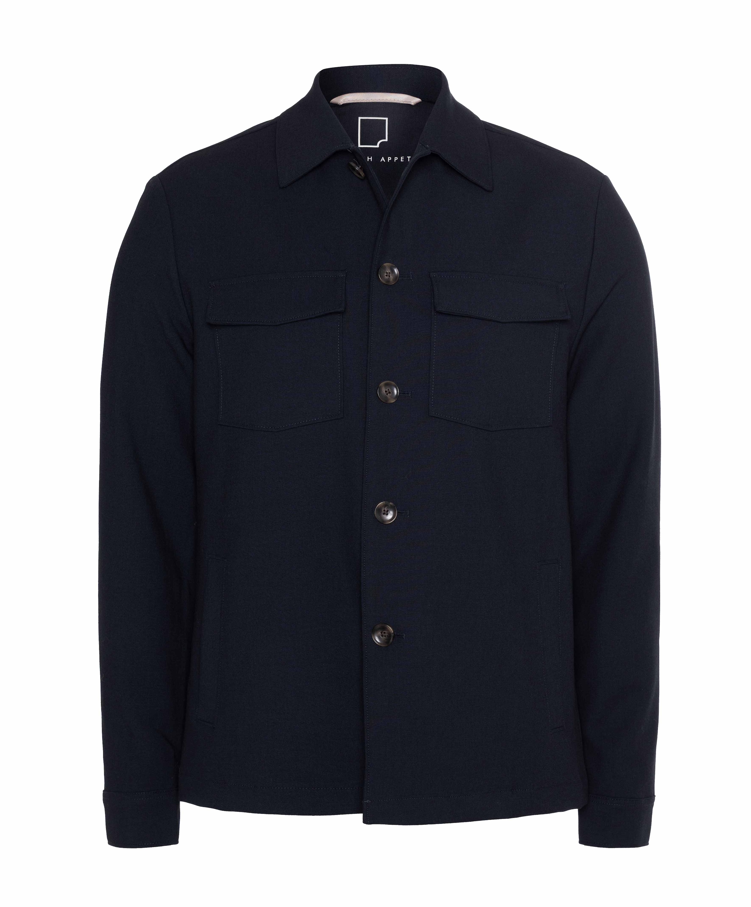Heren overshirt blauw