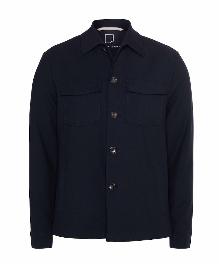 Heren overshirt blauw
