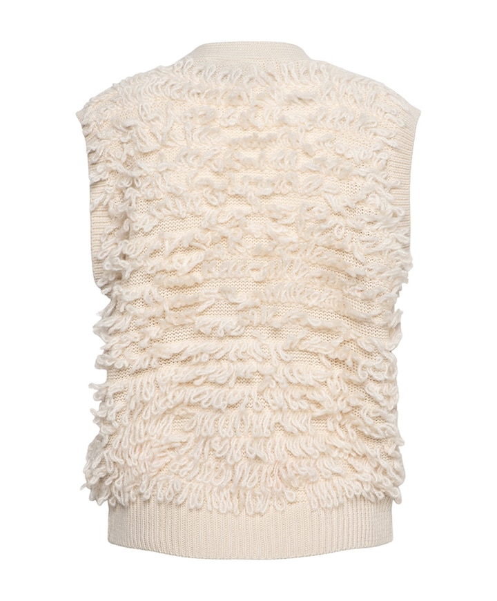 Dames gilet beige