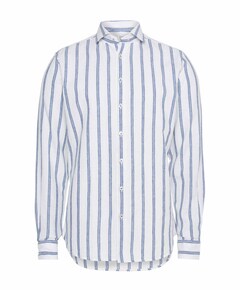 Heren overhemd lange mouw blauw