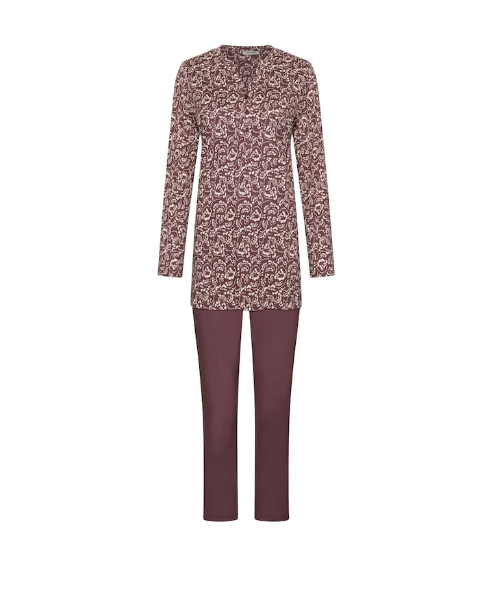 Dames pyjamaset bordeaux