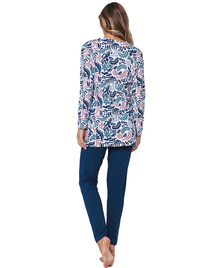 Dames pyjamaset blauw