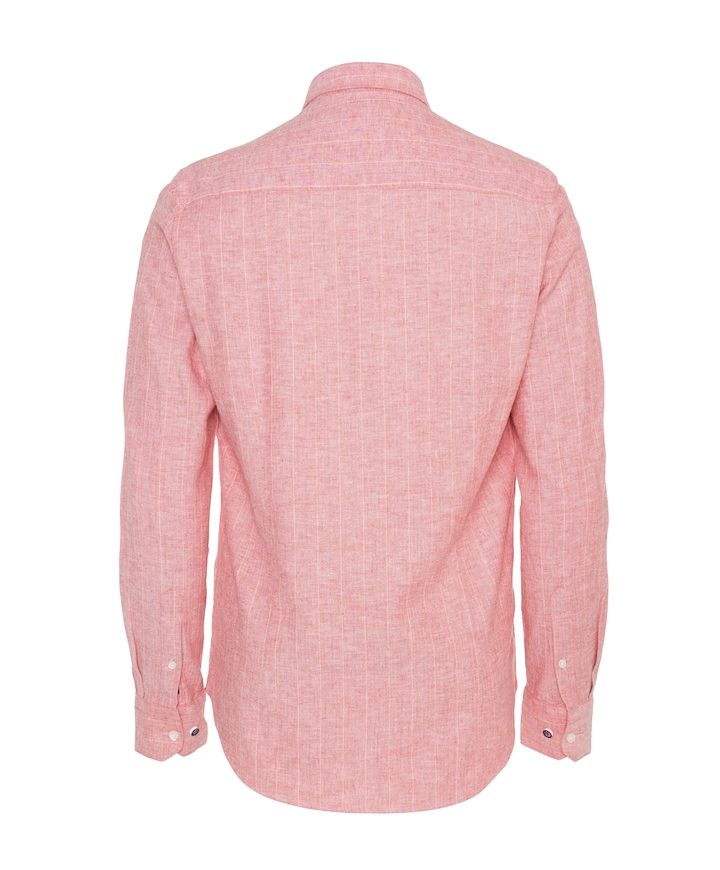 Heren overhemd lange mouw rood