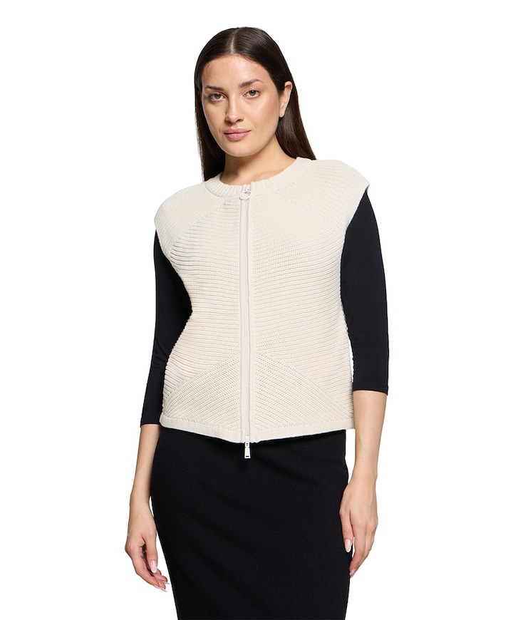 Dames vest beige