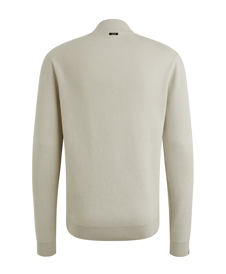 Heren trui met rits ecru