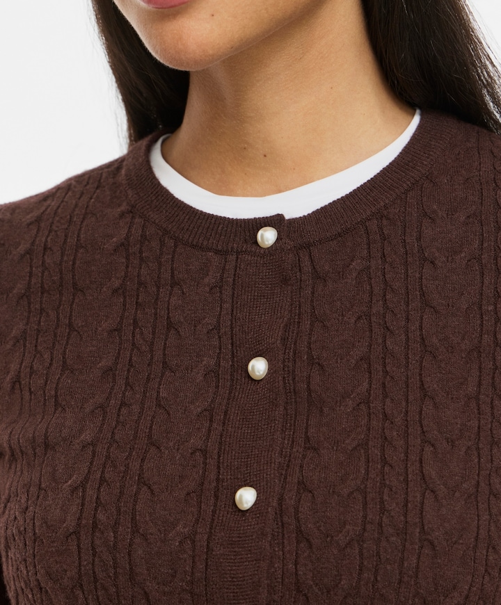 Dames vest bruin