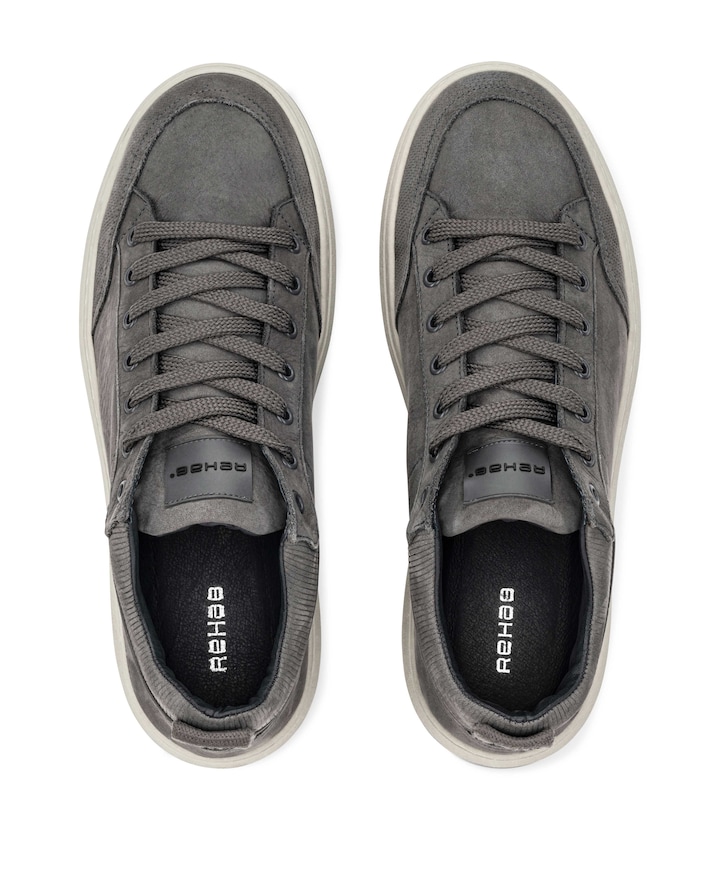 RUSSEL NUB heren sneakers grijs