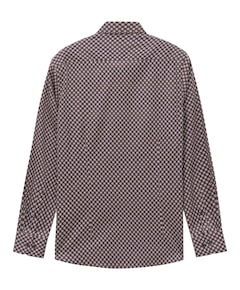 Heren overhemd lange mouw beige