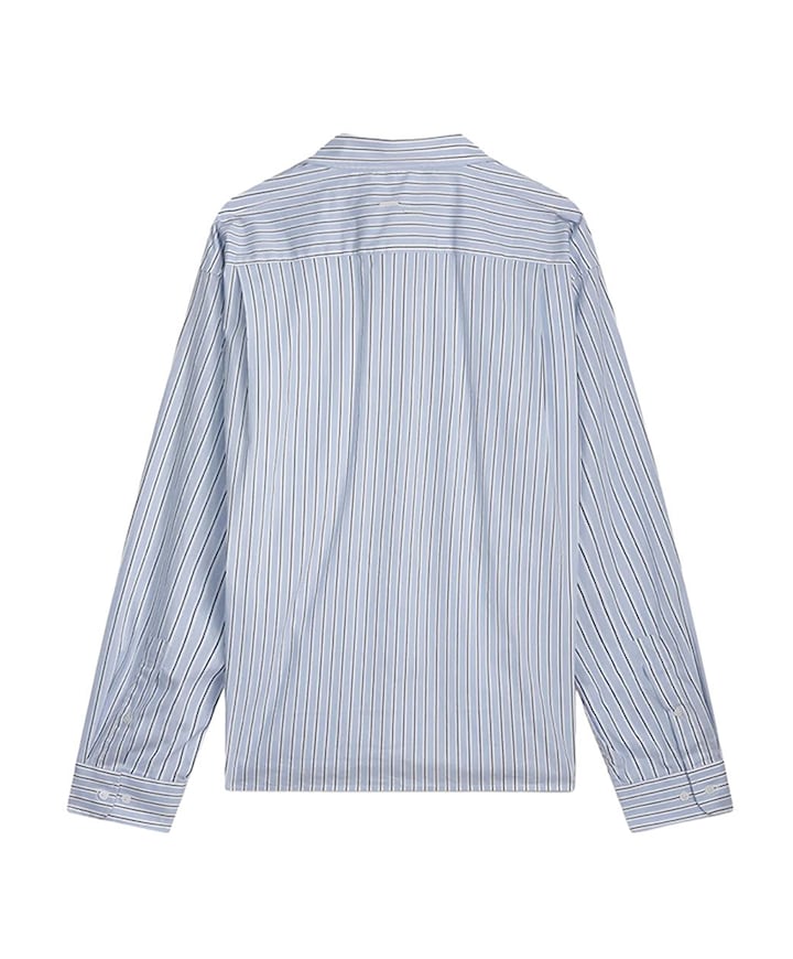 Heren overhemd lange mouw blauw