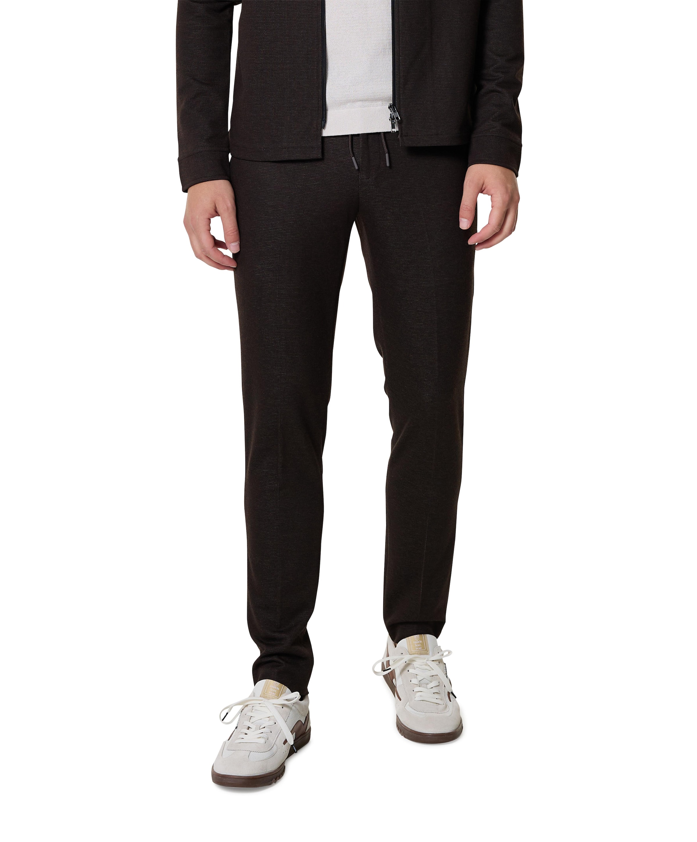 Das Jersey Pants heren pantalon bruin