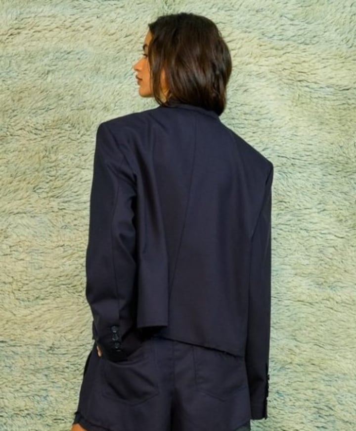 Dames blazer blauw