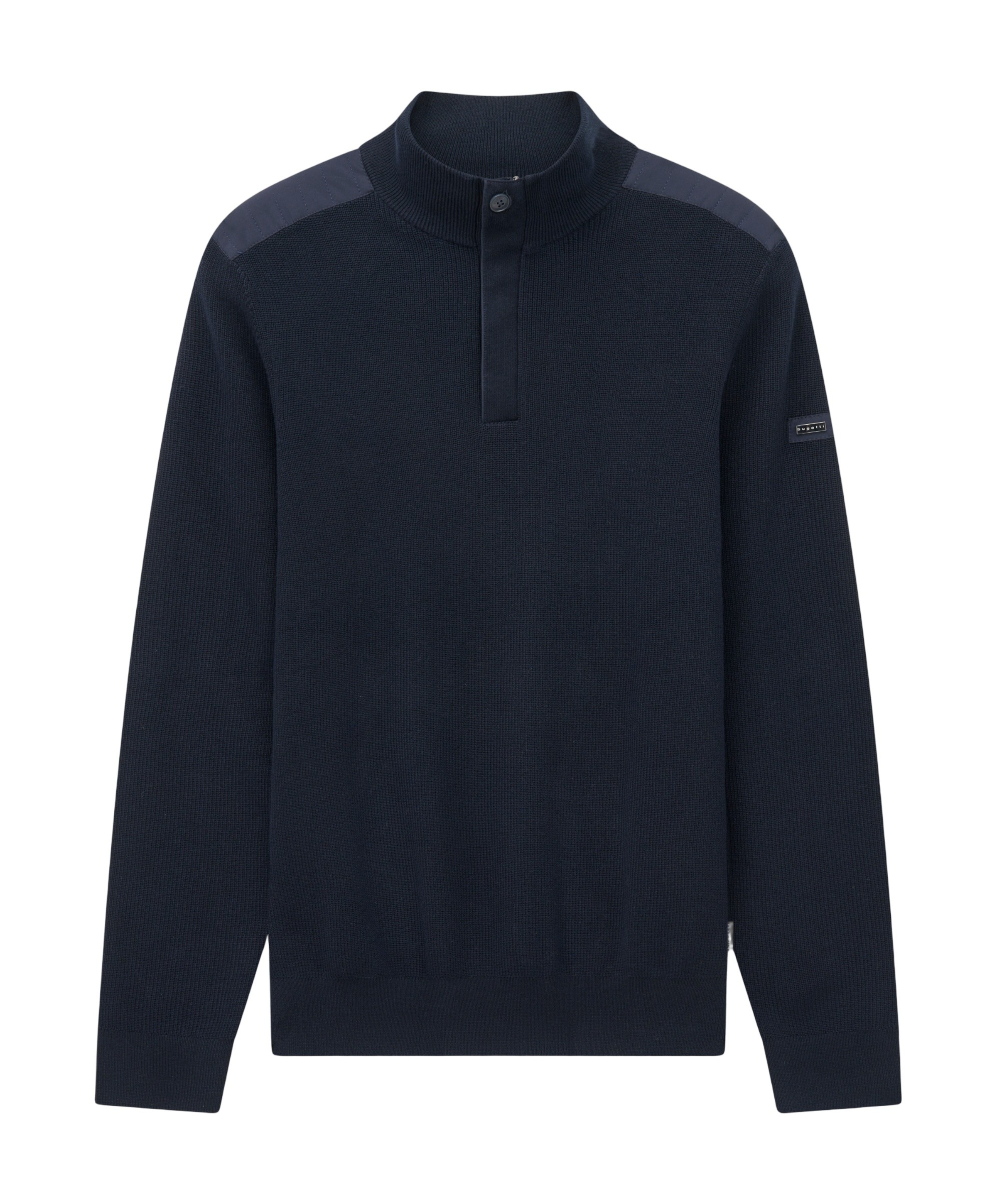 Heren trui met rits blauw