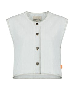 Dames gilet blauw