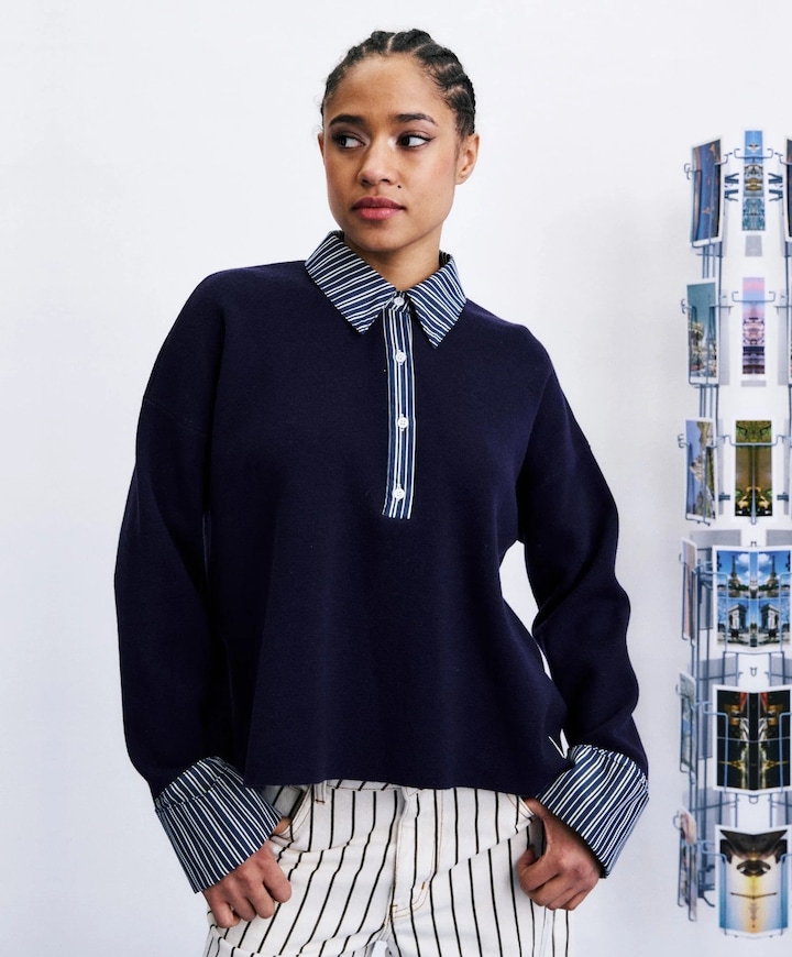 Dames trui blauw