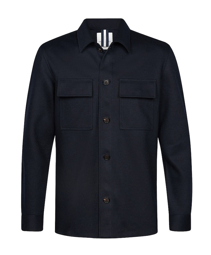 Heren overshirt blauw