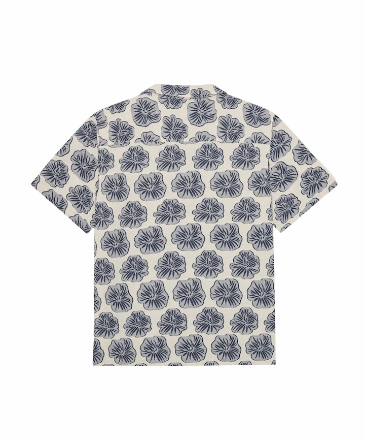 Heren overhemd korte mouw blauw