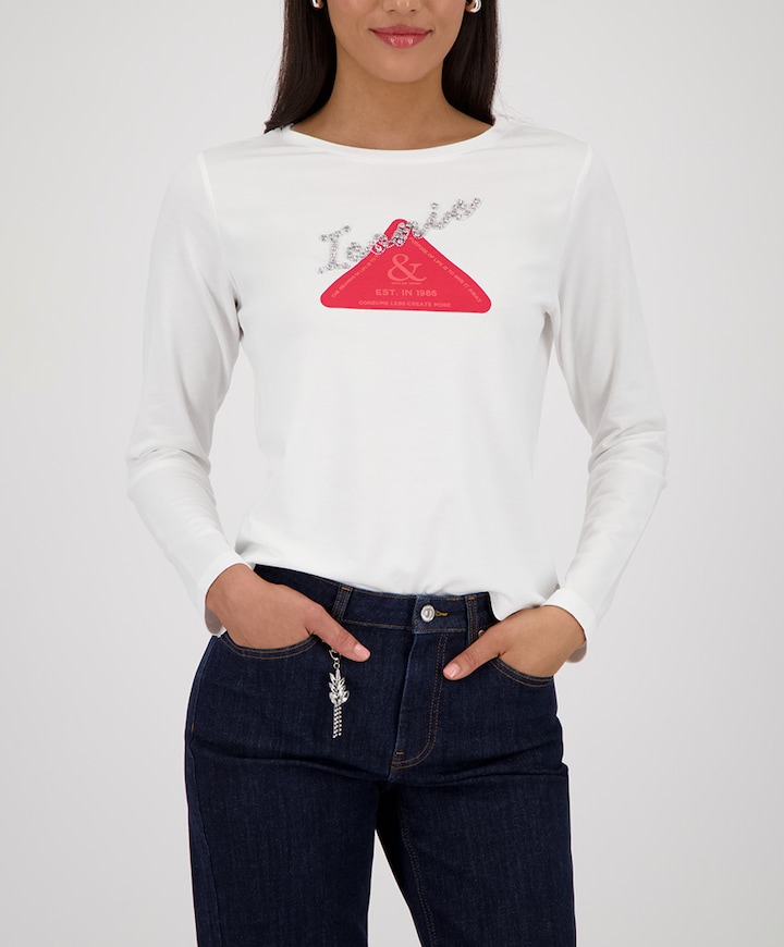 Dames longsleeve ecru