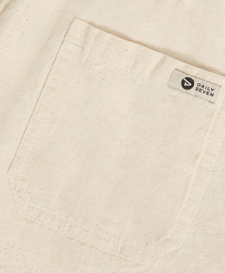 Linen jongens korte broek beige