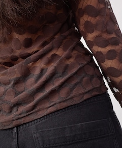 Dames longsleeve bruin