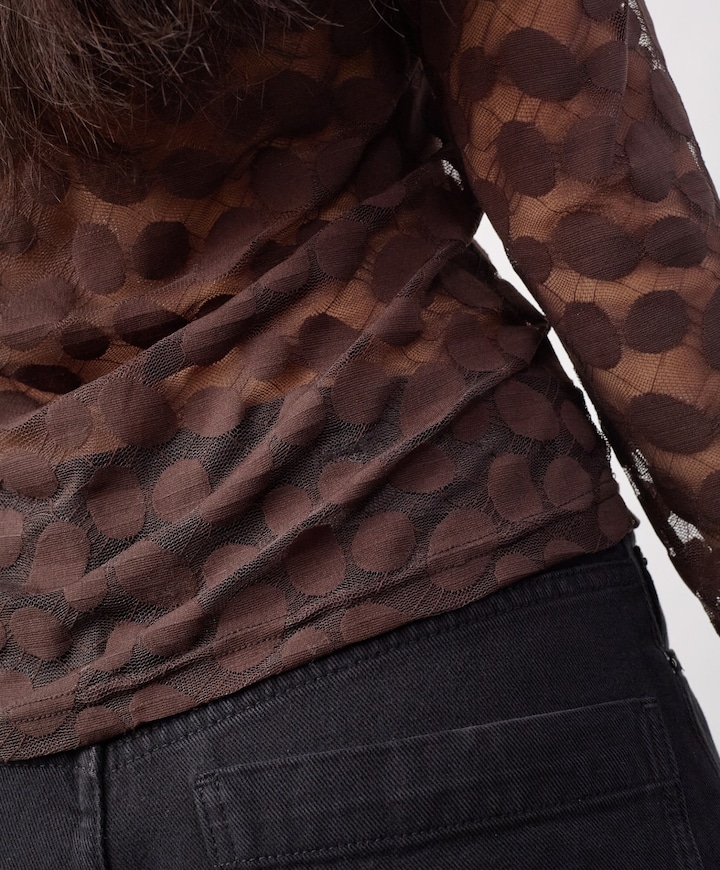 Dames longsleeve bruin