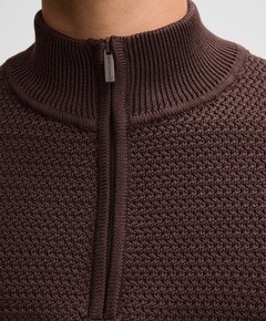 Trui met rits bruin