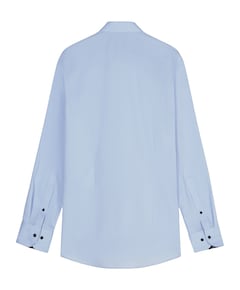 Heren overhemd lange mouw blauw