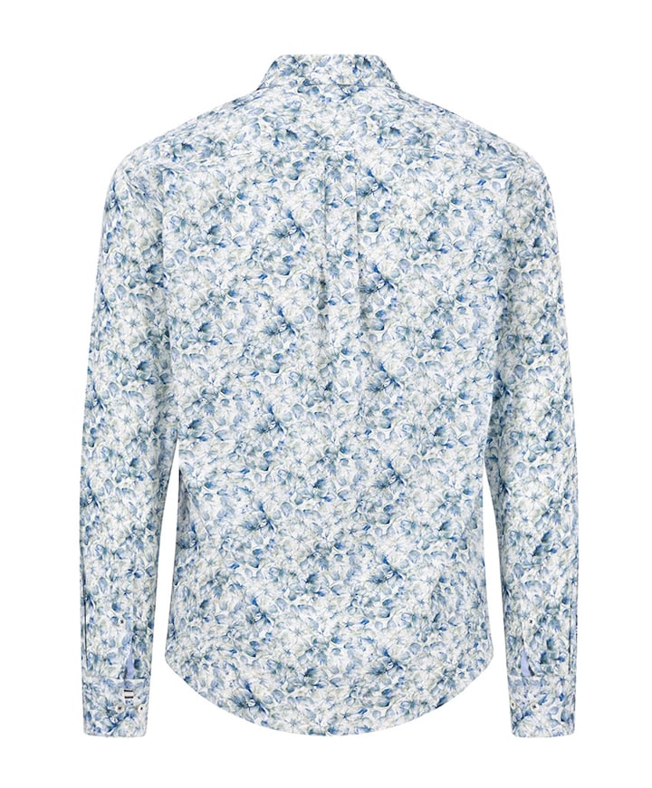 Heren overhemd lange mouw groen