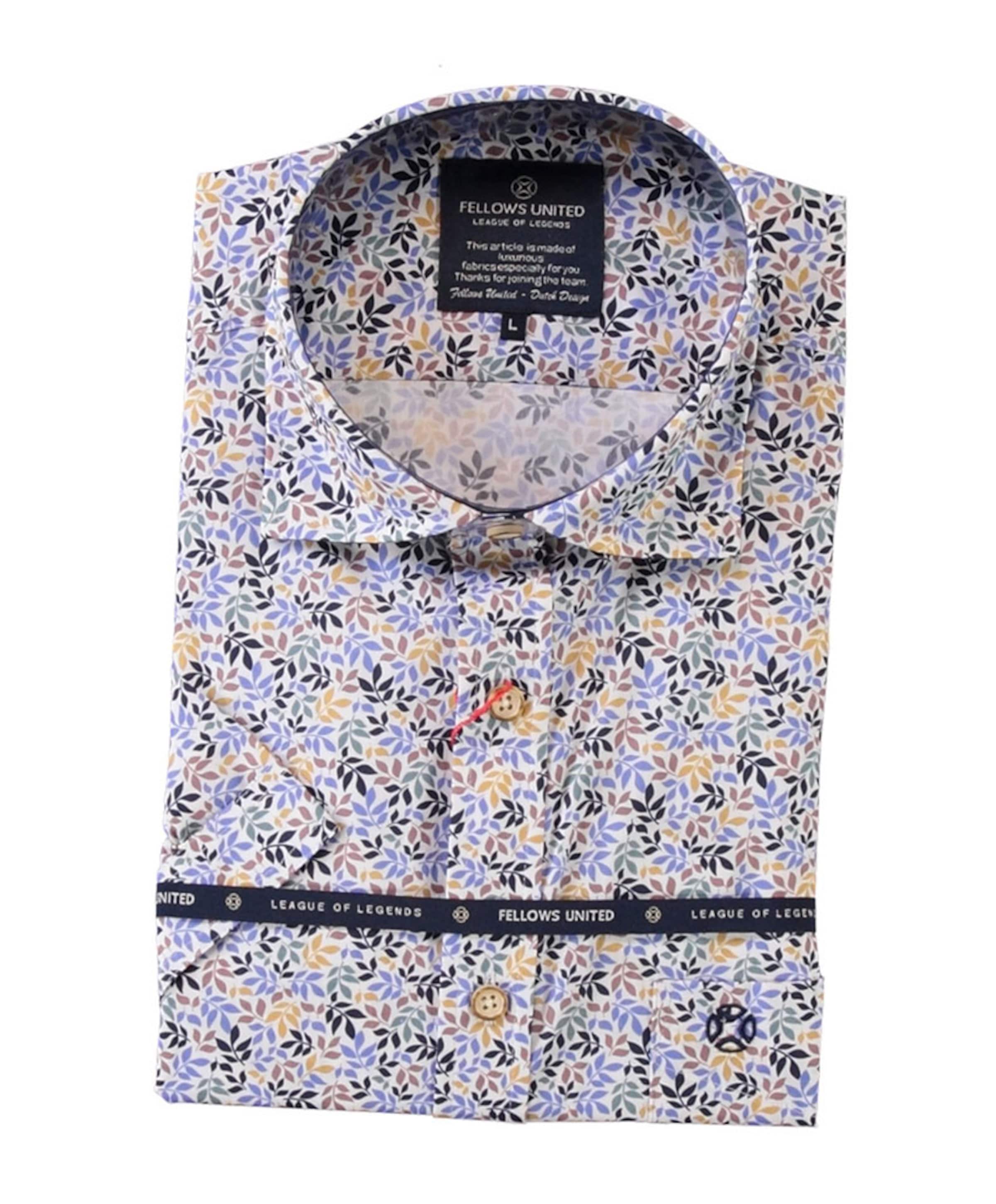 Heren overhemd korte mouw blauw