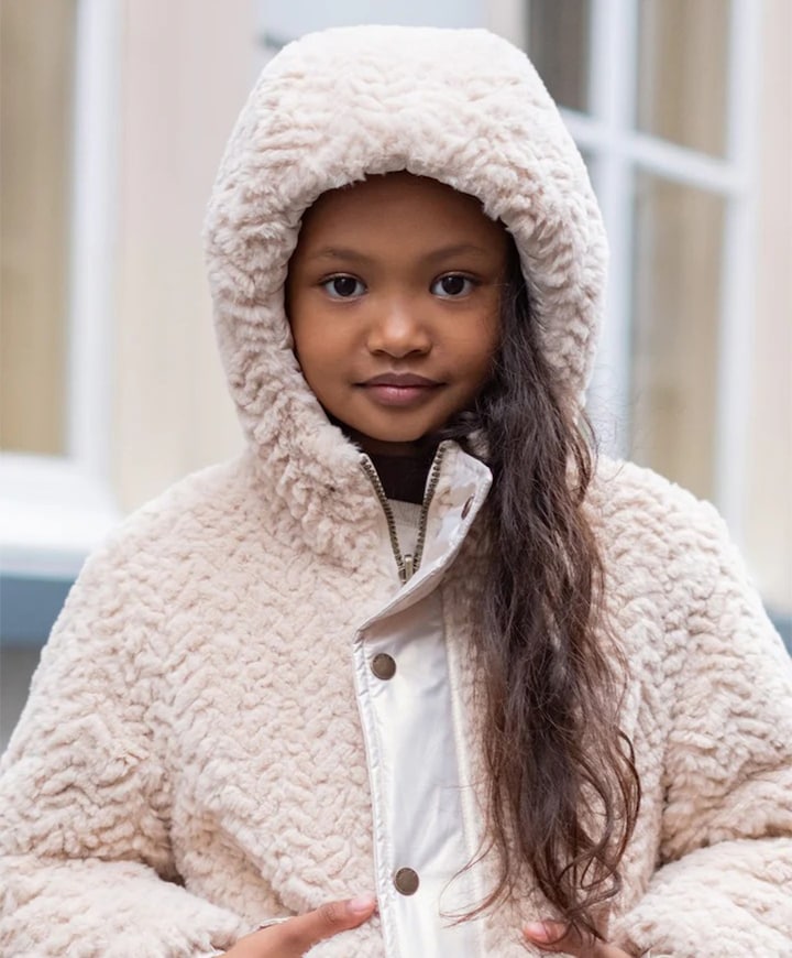 Meisjes omkeerbare jas goud