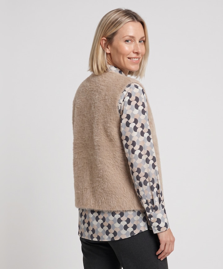 Dames gilet beige