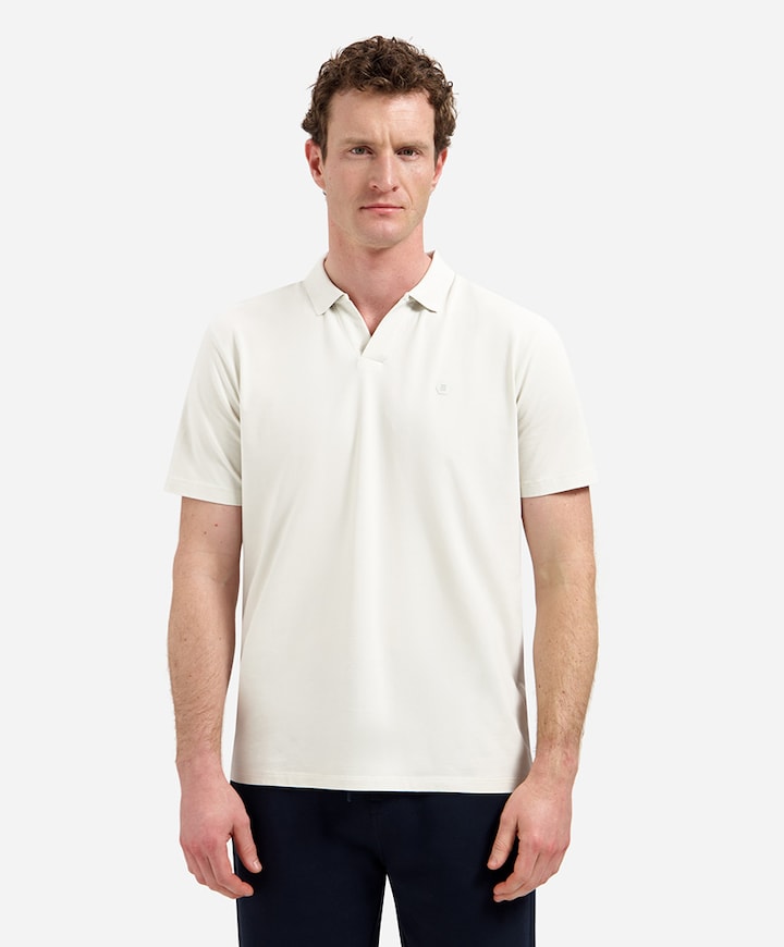 Heren polo beige