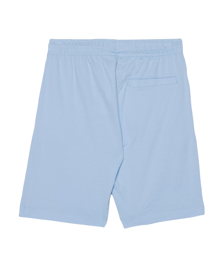 JERSEY SEERSUCKER SWEATSHORT jongens korte broek blauw