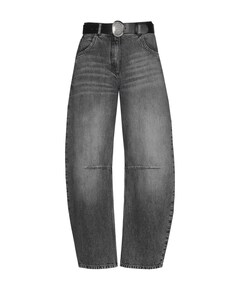 Broek-jeans-effen-baggy dames jeans grijs
