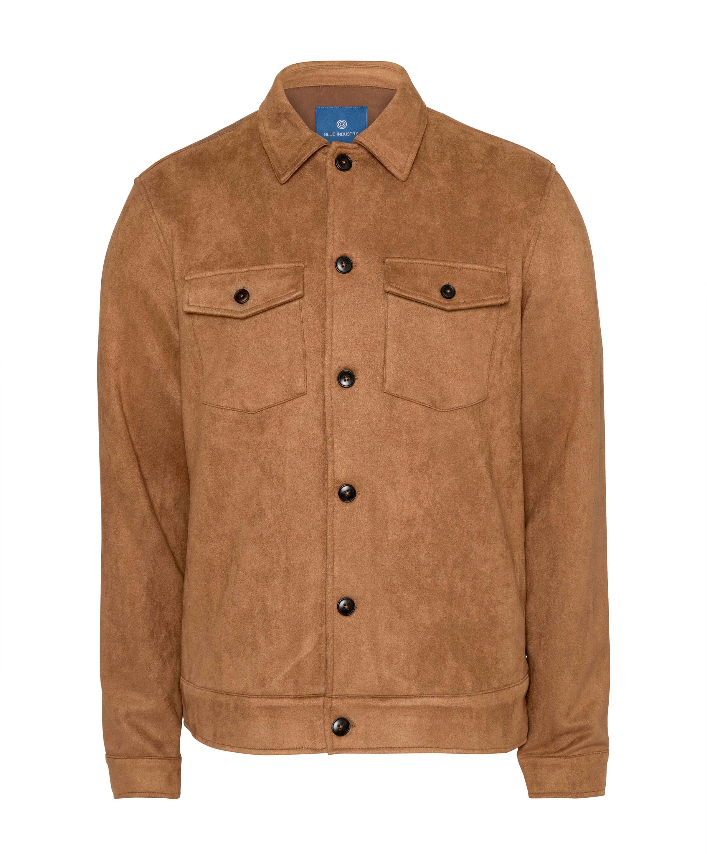 Heren overshirt bruin