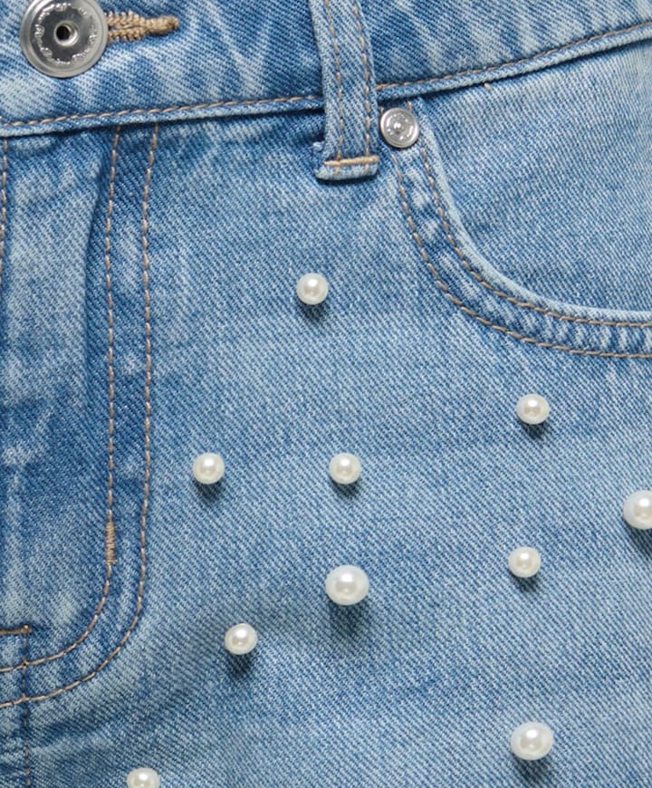 KOGVERA REG MOM PEARL DNM MA meisjes korte broek blauw