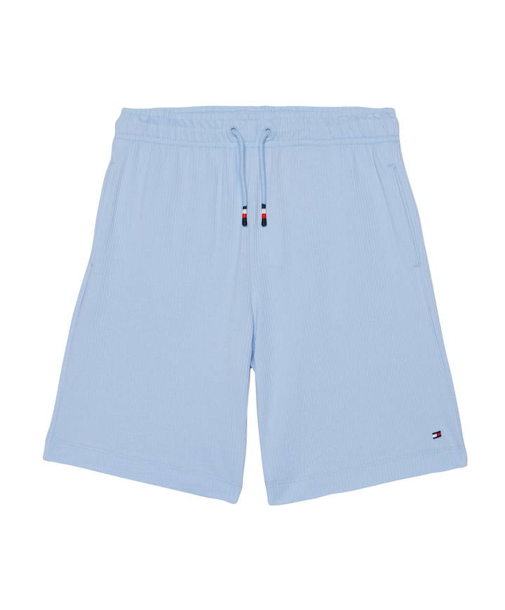 JERSEY SEERSUCKER SWEATSHORT jongens korte broek blauw