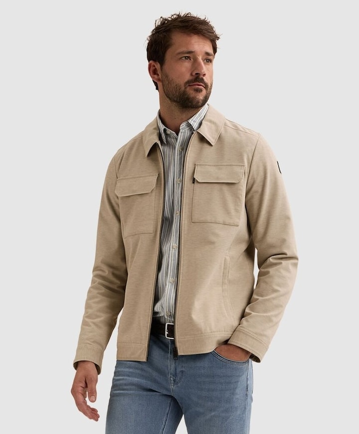 Heren overshirt beige