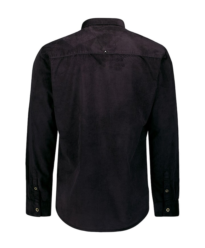 Heren overhemd lange mouw zwart