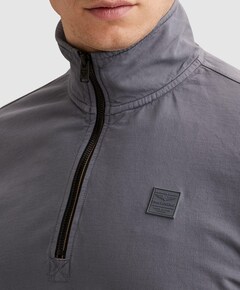 Heren trui met rits blauw