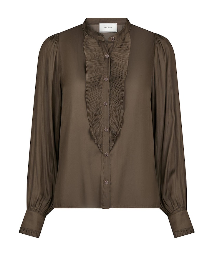 Dames blouse bruin