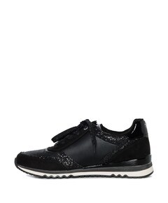 Lace-up dames sneakers zwart