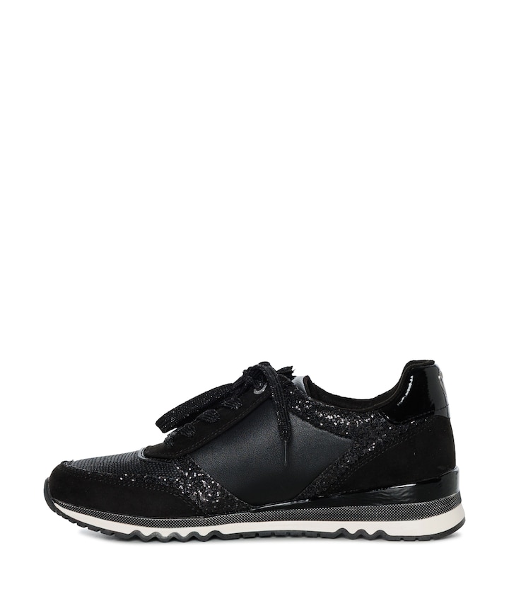 Lace-up dames sneakers zwart