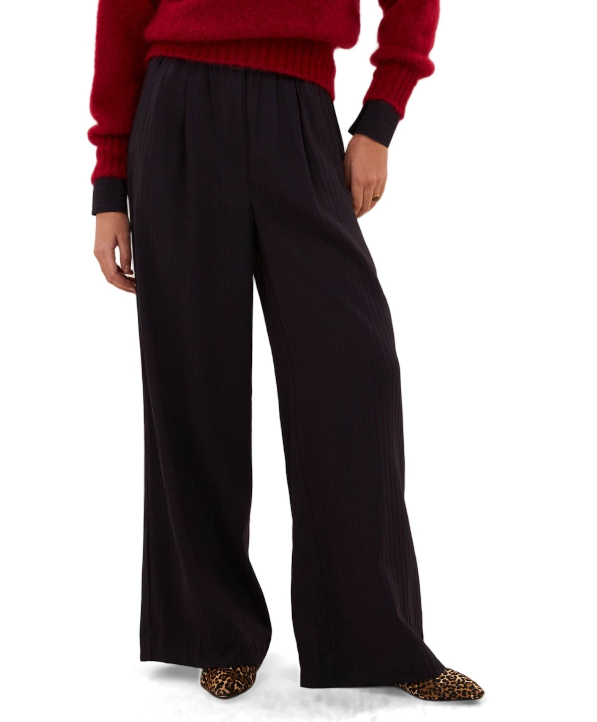 benji wide stripe dames broek bordeaux