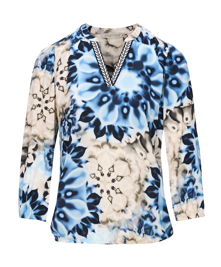 Dames blouse blauw