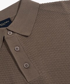 Heren polo beige