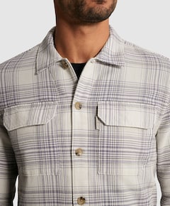 Heren overhemd lange mouw beige