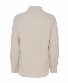 Heren overhemd lange mouw beige